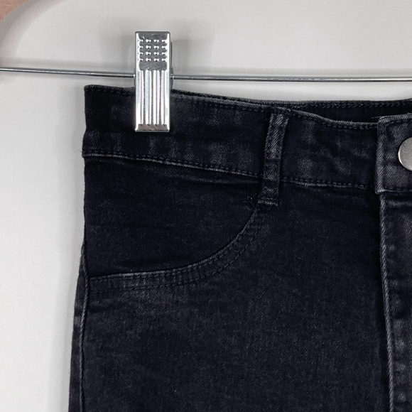 2/$30 ZARA High Waisted Jeggings 6 Rinsed Black Skinny Leg 6559 - Picture 4 of 10